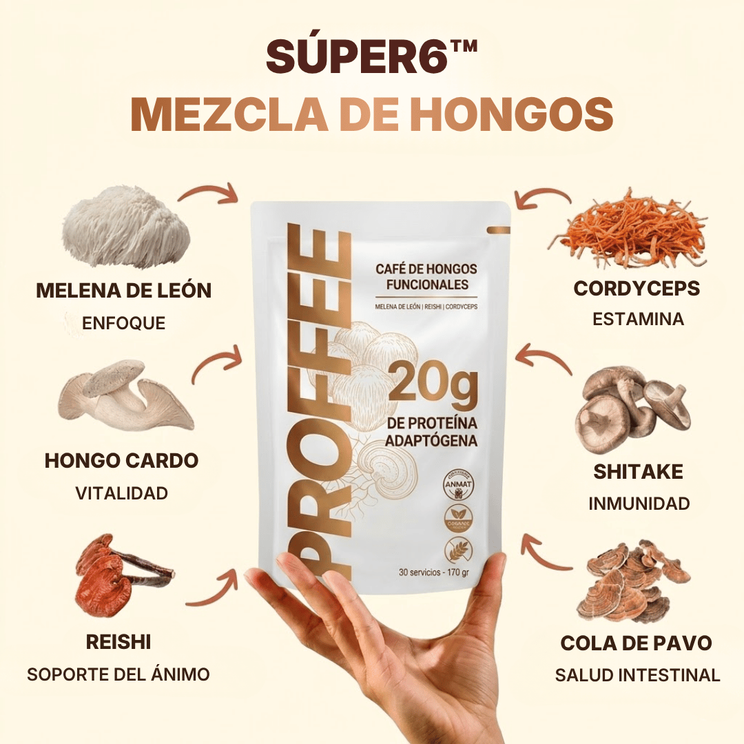Café Proteico con Blend de Hongos - 170gr