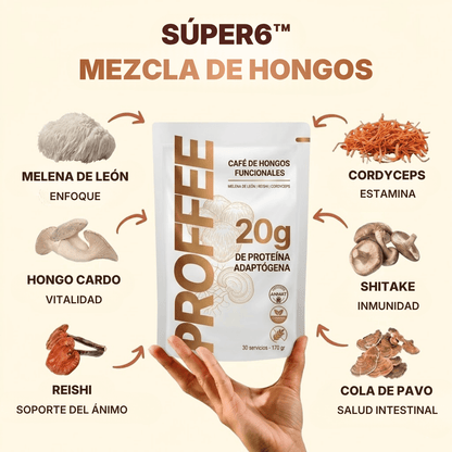 Café Proteico con Blend de Hongos - 170gr