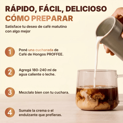 Café Proteico con Blend de Hongos - 170gr